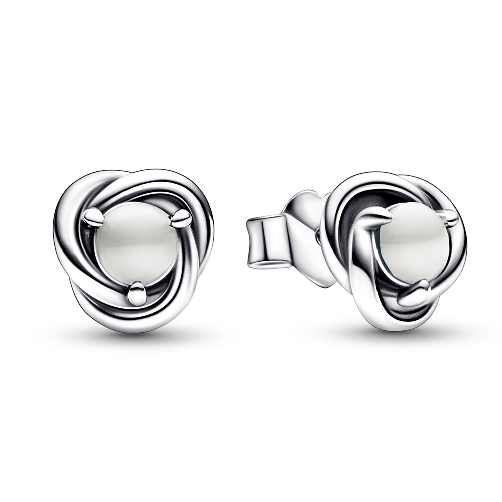 Pandora Půvabné stříbrné náušnice s umělou perlou 292335C03