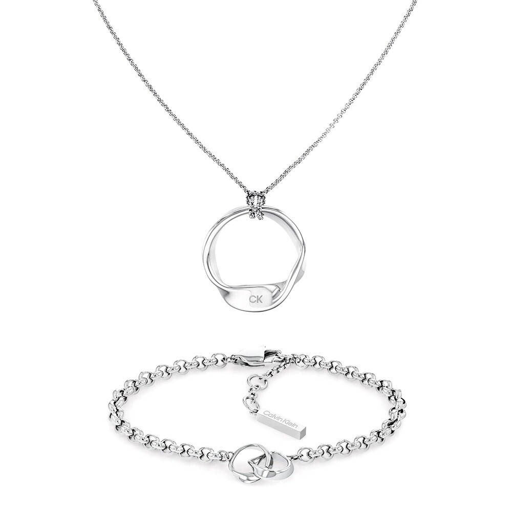 Calvin Klein Módní souprava ocelových šperků 35700013 (náhrdelník, náramek)