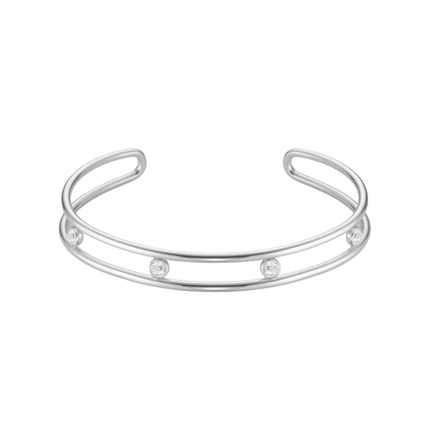 Rosefield Otevřený pevný náramek s třpytivými krystaly JB4CS-J1175