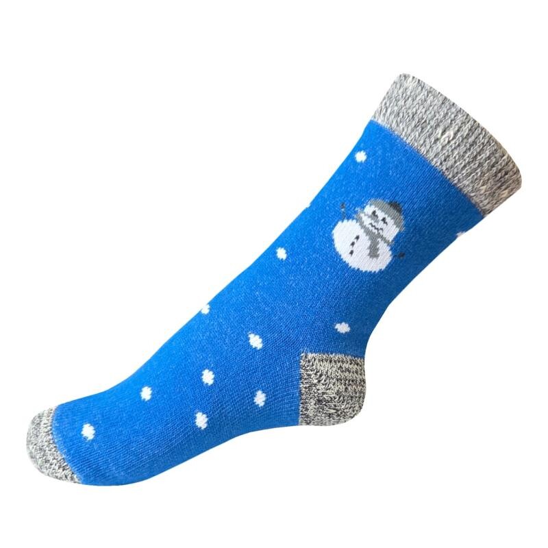 Knebl Hosiery Art.18 Dětské zimní ponožky Knebl Modrý sněhulák