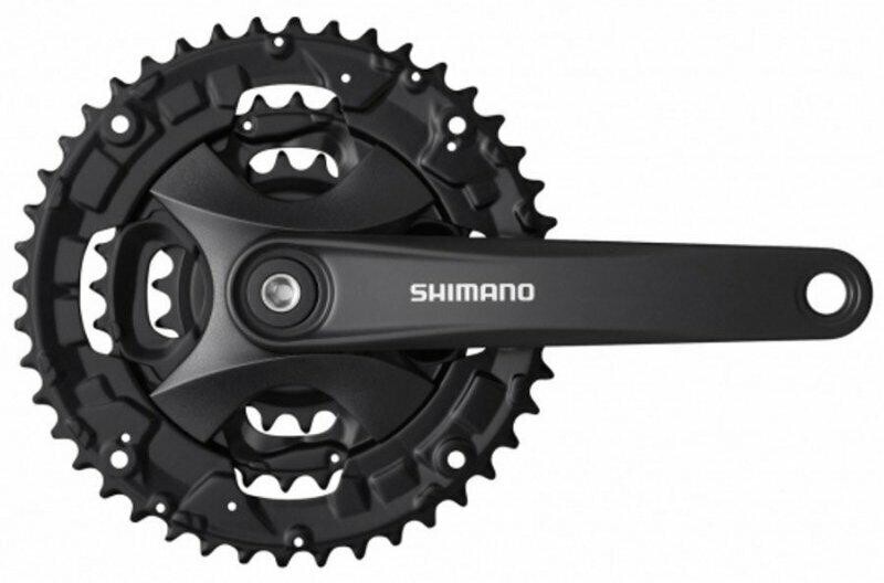 Shimano kliky FC-MT101-L 170mm 40-30-22, černé, s krytem, 9 speed, pro osu čtyřhran