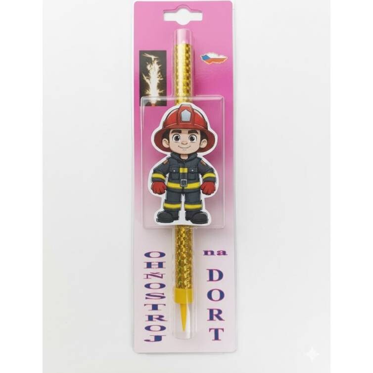 Dortová fontána hasič - 1ks - PREZENT