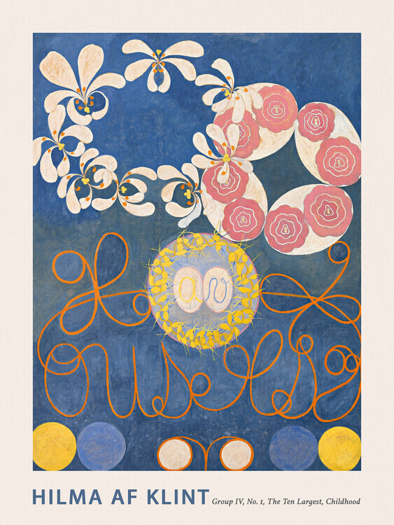 autor Plakát, Obraz - The Very First Abstract Collection, The 10 Largest (No.1 in Blue) - Hilma af Klint, 30 × 40 cm