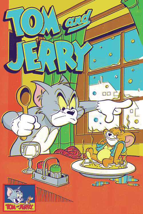 Europosters Plakát, Obraz - Tom & Jerry - Comics Cover, 26.7 × 40 cm