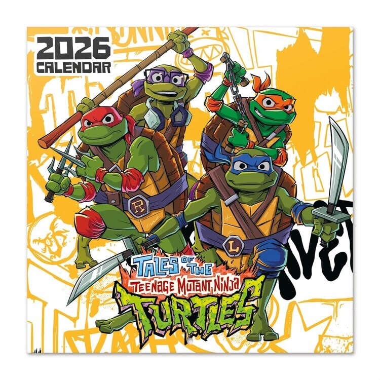 GRUPO ERIK Kalendář 2026 Teenage Mutant Ninja Turtles, 30 x 30 cm