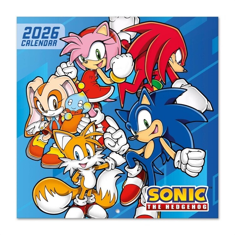 GRUPO ERIK Kalendář 2026 Sonic, 30 x 30 cm