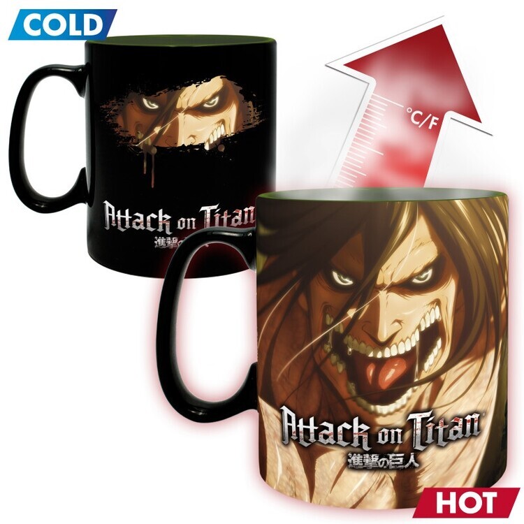 ABY STYLE Měnící hrnek Attack on Titan - Titan S3, 0,46 l