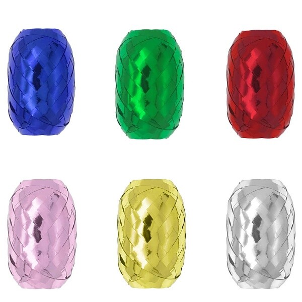 Stuha plastová lesklá mix barev 10 m