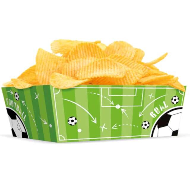 Krabičky na chipsy Fotbal 15 x 6 cm 3 ks