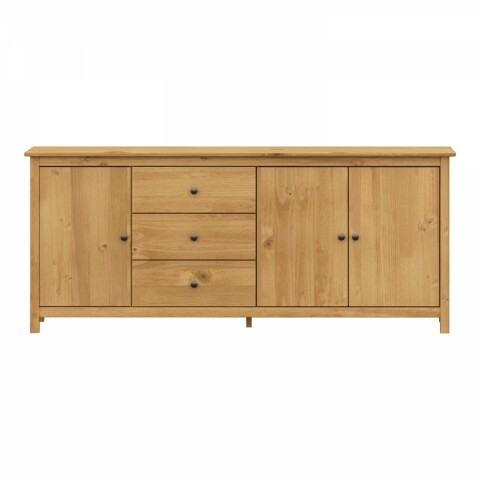Komoda masiv borovice 3 dveře + 3 zásuvky TORINO vosk med Akce, super cena, doprava zdarma Idea