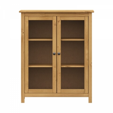Vitrína masiv borovice 2 prosklené dveře TORINO vosk med Akce, super cena, doprava zdarma Idea