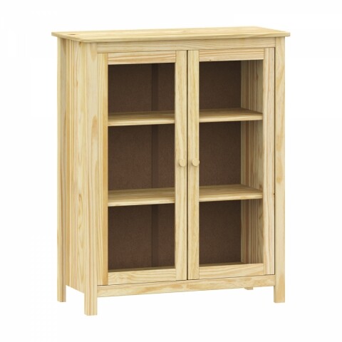 Vitrína masiv borovice 2 prosklené dveře TORINO Akce, super cena, doprava zdarma Idea