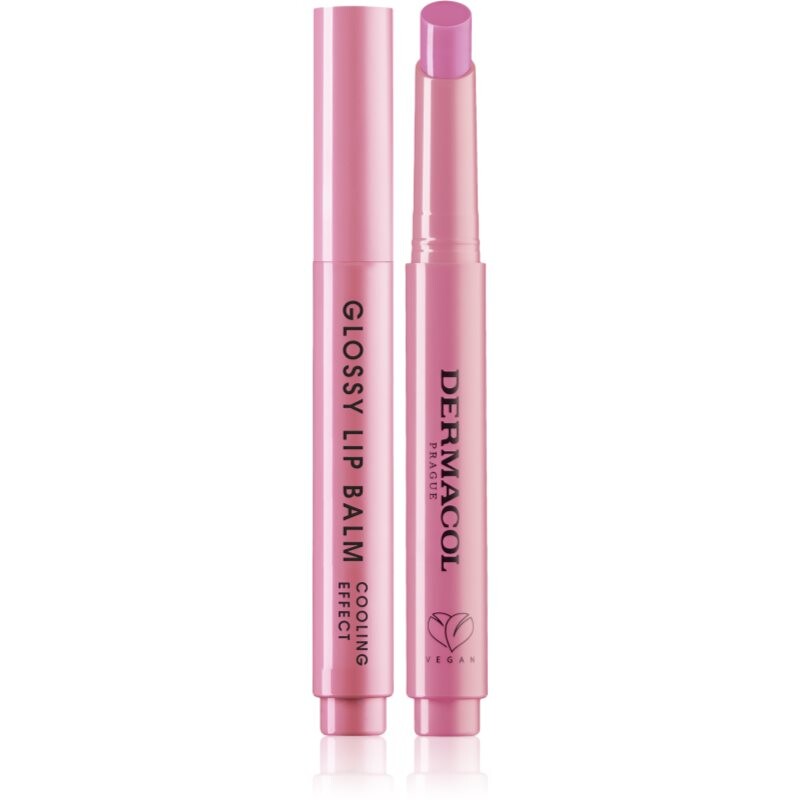 Dermacol Glossy Lip Balm pečující lesk na rty s chladivým účinkem vůně 06 Blackberry 2.2 g