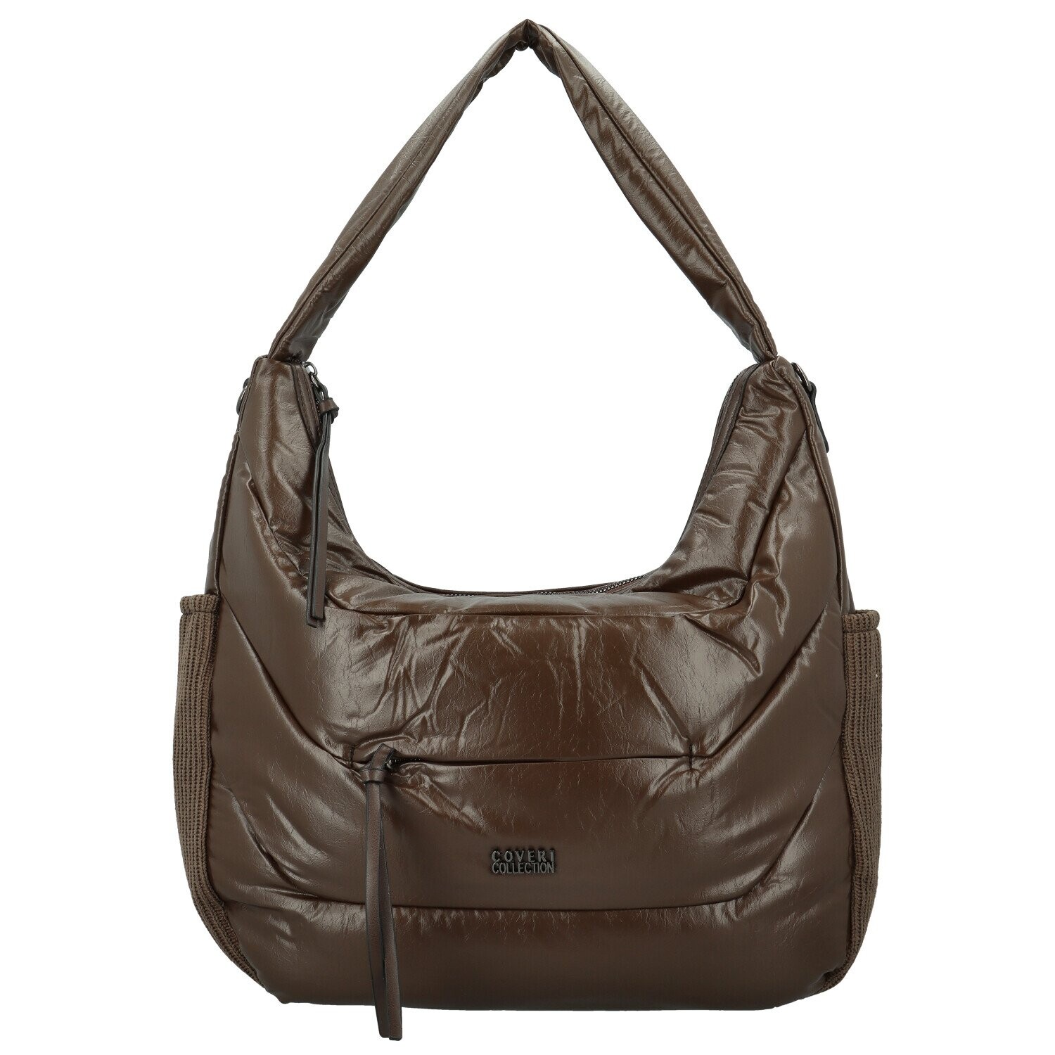 Trendy dámská koženková kabelka na rameno Coveri Kica, coffee