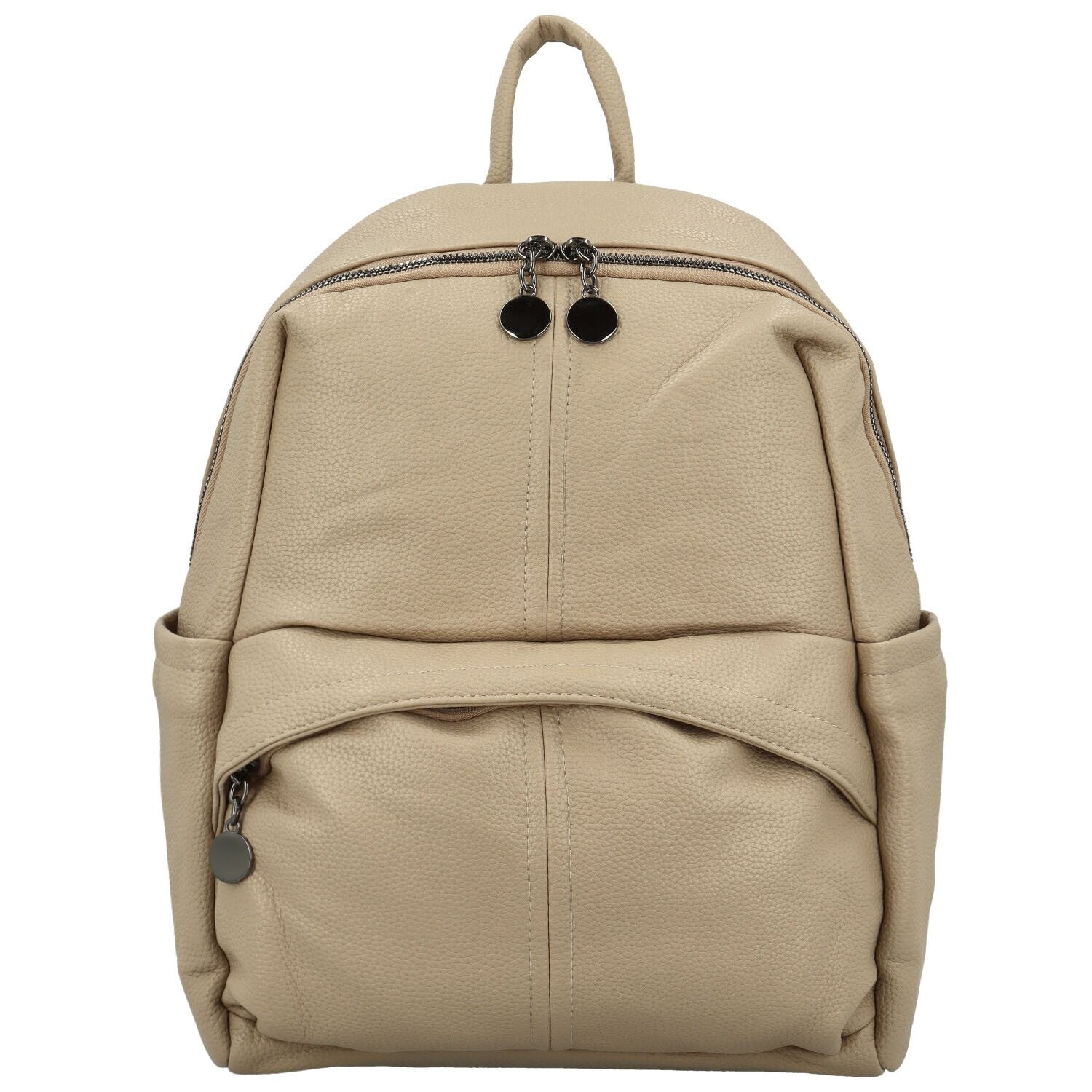 Trendy dámský koženkový kabelko-batoh Toska, krémový