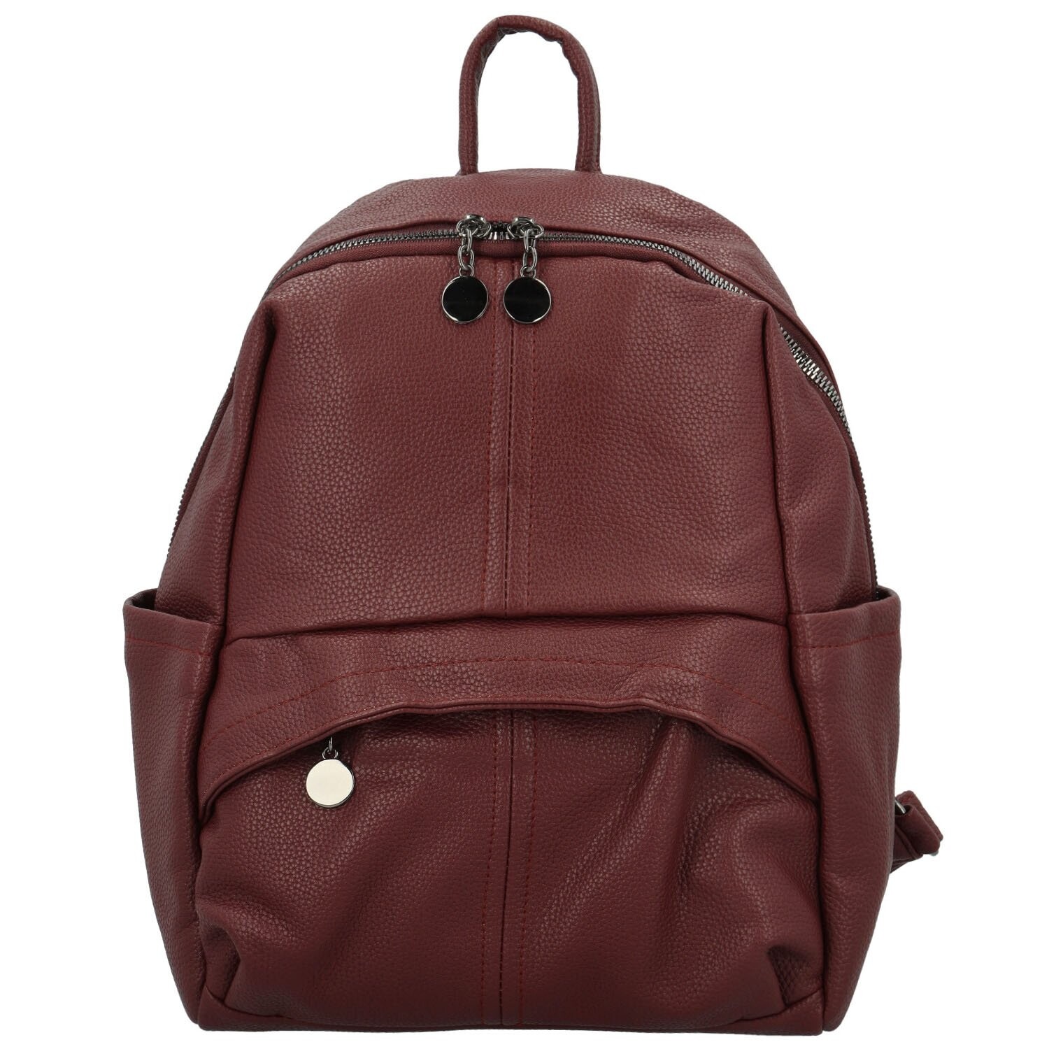 Trendy dámský koženkový kabelko-batoh Toska, vínový