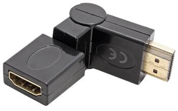 Redukce HDMI A(M) - HDMI A(F), otočná a ohebná180°, 4K@60Hz