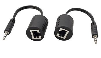 Prodlužovací adaptér audio přes TP, stereo jack 3,5, 50m