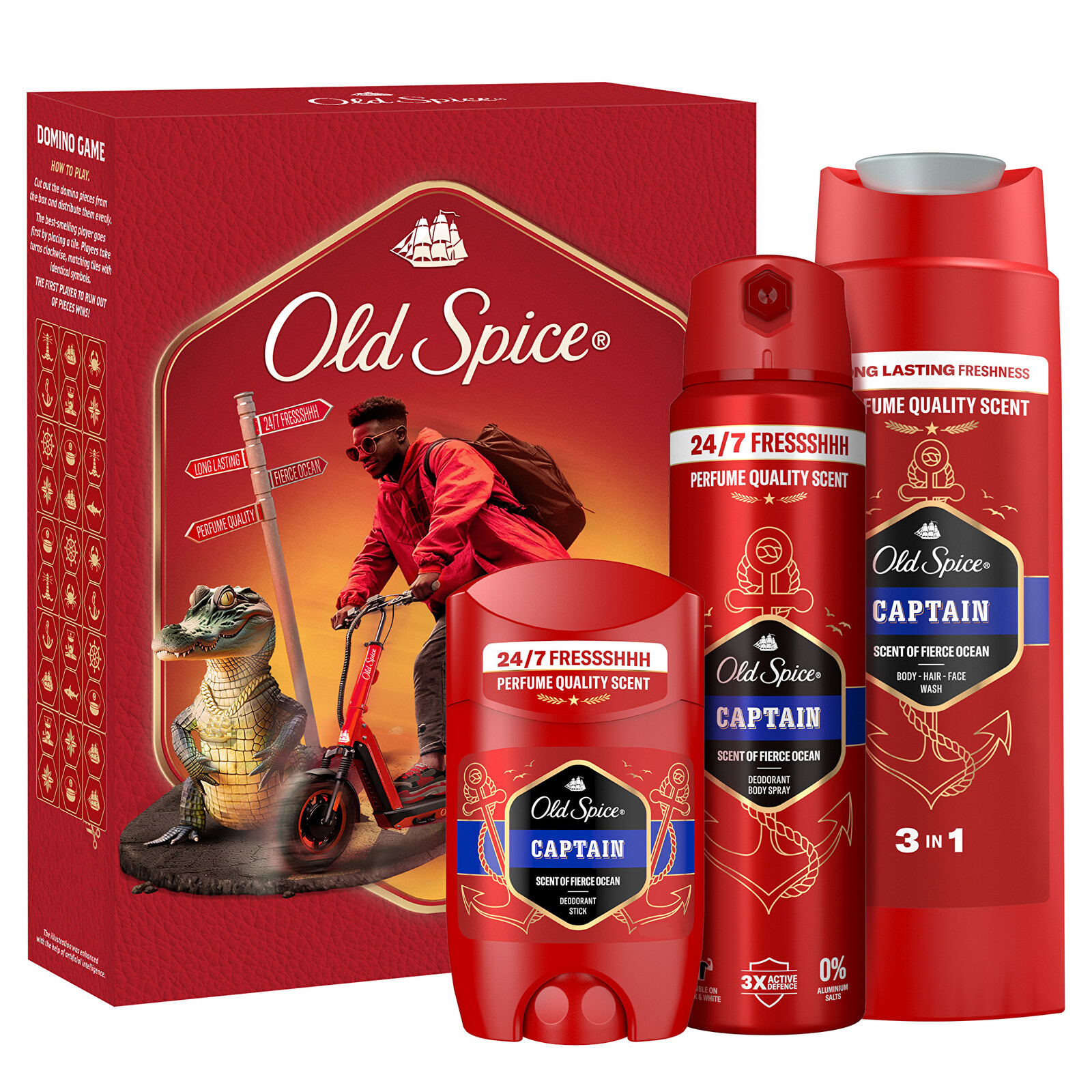 Old Spice Dárková sada s dominem Captain