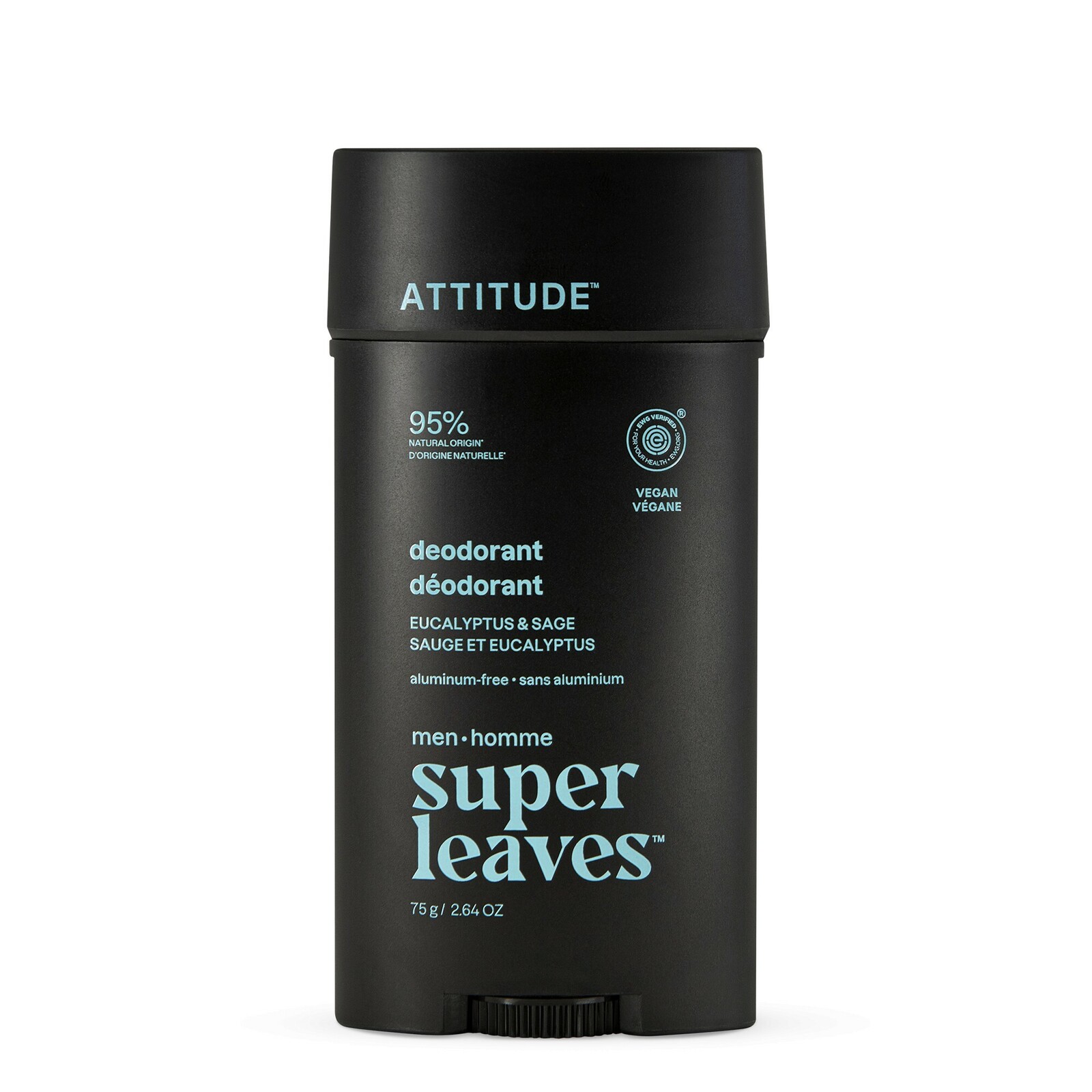 Attitude Přírodní pánský deodorant Super Leaves Eucalyptus & Sage (Deodorant) 75 g