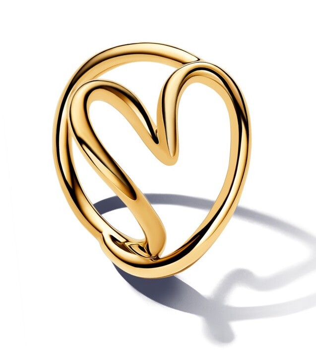 Pandora Originální pozlacený prsten Shine 163288C00 50 mm