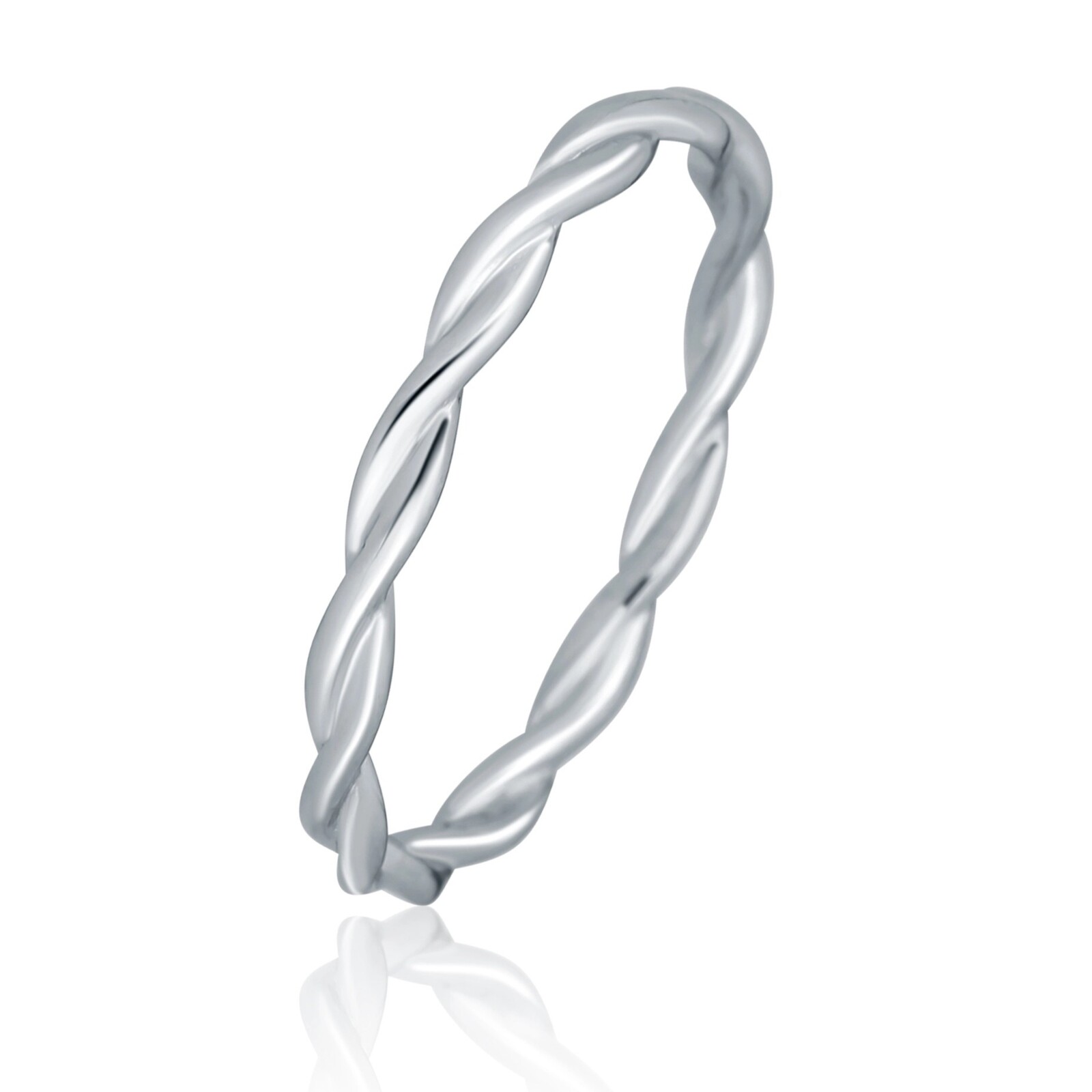 JVD Jemný kroucený prsten ze stříbra SVLR1239X6100 60 mm