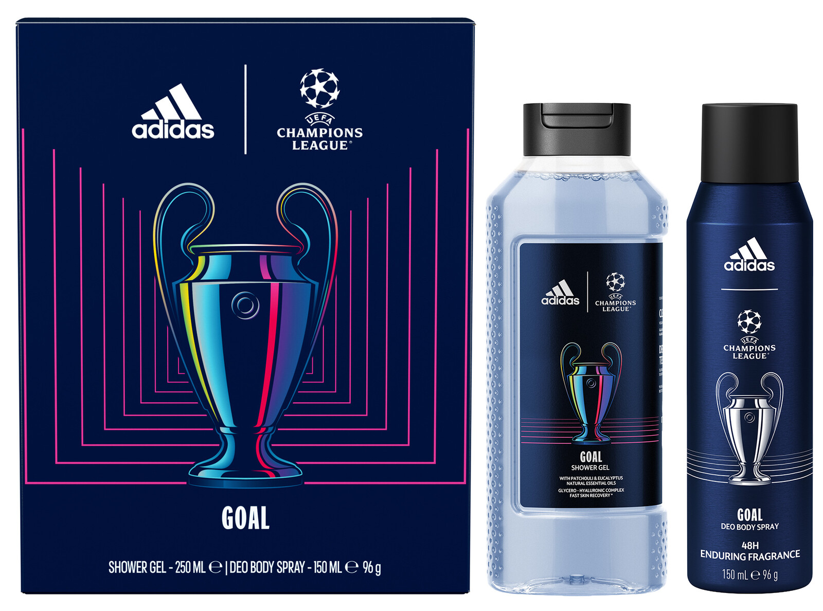 Adidas UEFA Champions League Goal - sprchový gel 250 ml + deodorant ve spreji 150 ml
