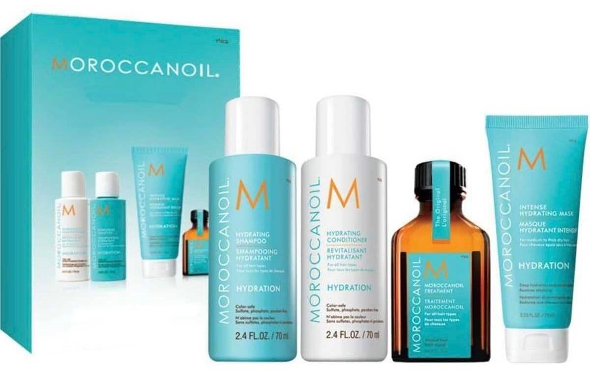 Moroccanoil Hydrating Mini Kit sada pro hydrataci vlasů 70 ml + 70 ml + 75 ml + 25 ml