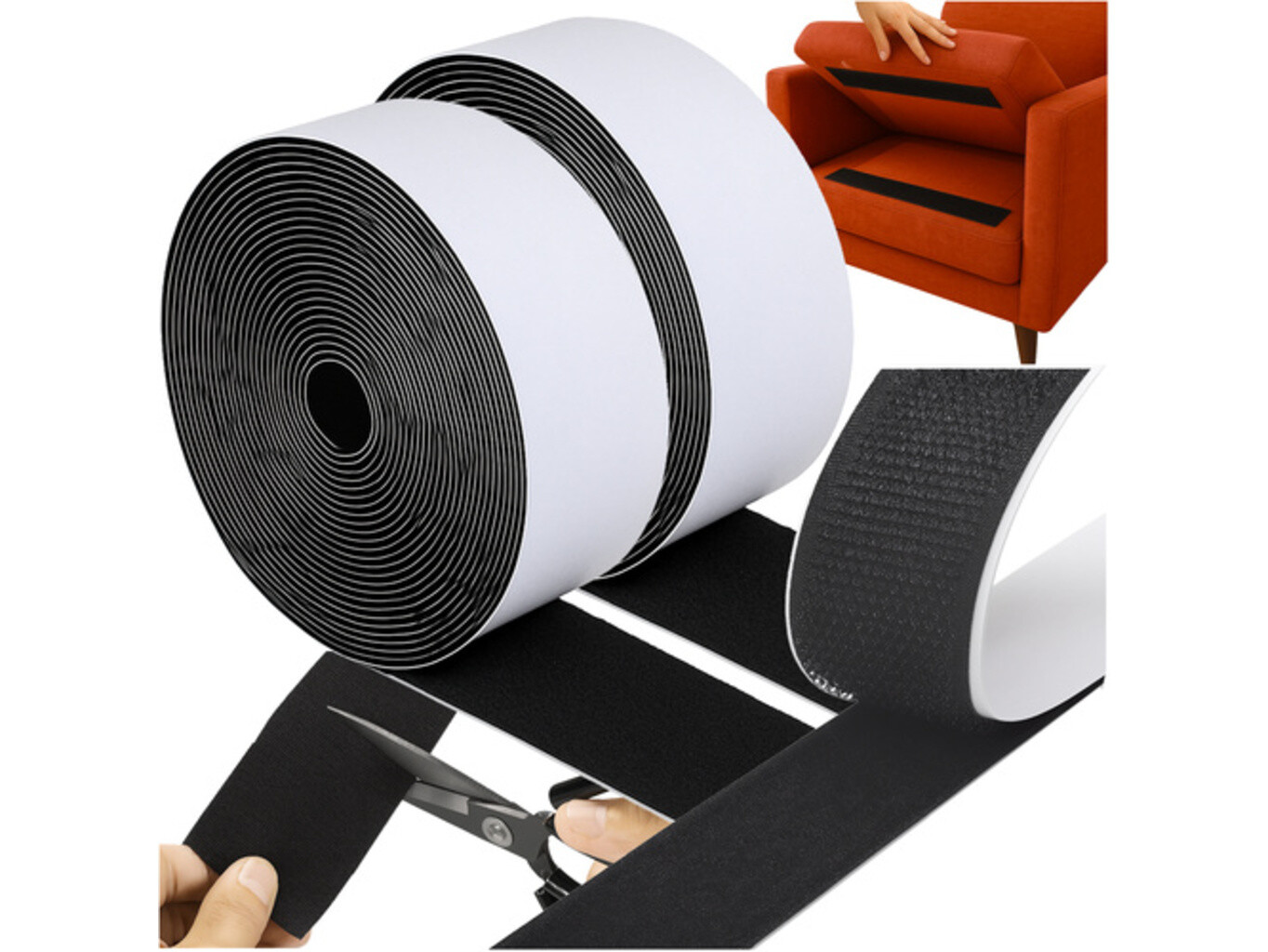 Ruhhy Samolepicí páska na suchý zip 5mx5cm Barva: Bílá