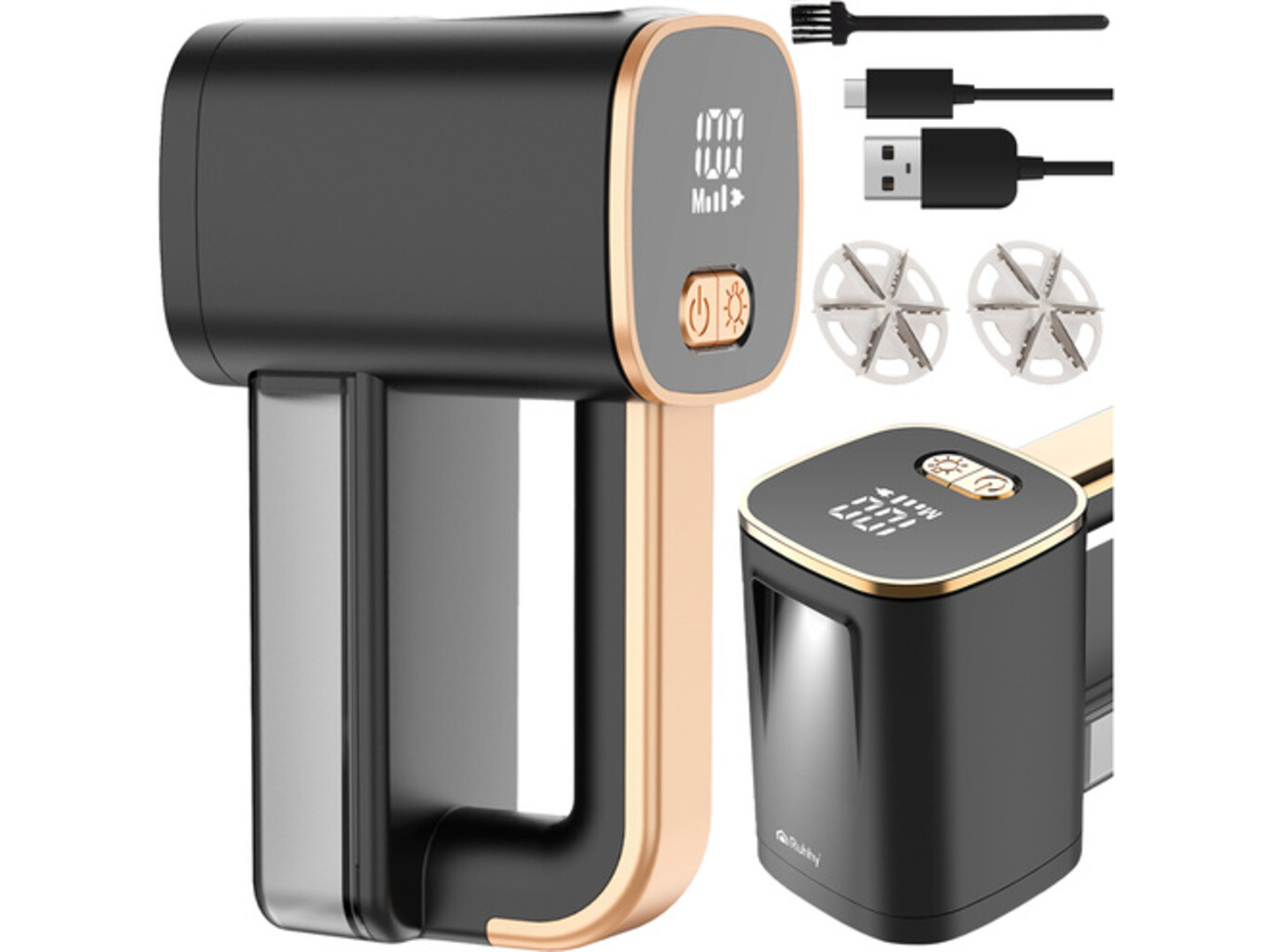 Odstraňovač žmolků AKU, 1800 mAh, 3,7 V, černý