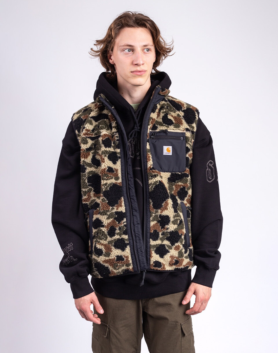 Carhartt WIP Prent Vest Liner Camo Duck Jacquard, Green M