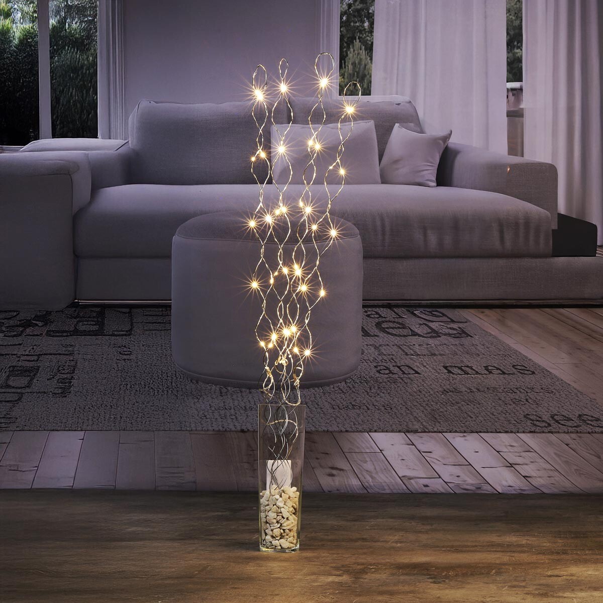 Haushalt international LED Světelné větve, stříbrné