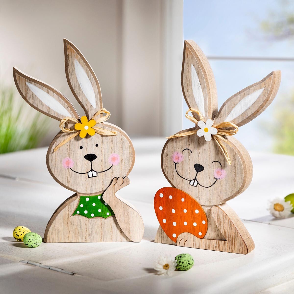 Weltbild Dřevěná dekorace Lisa a Lotta, sada 2 ks