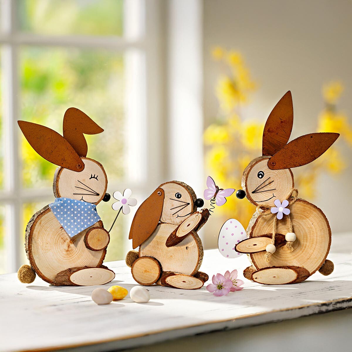 Weltbild Dekorativní figurky Zajíčci, sada 3 ks