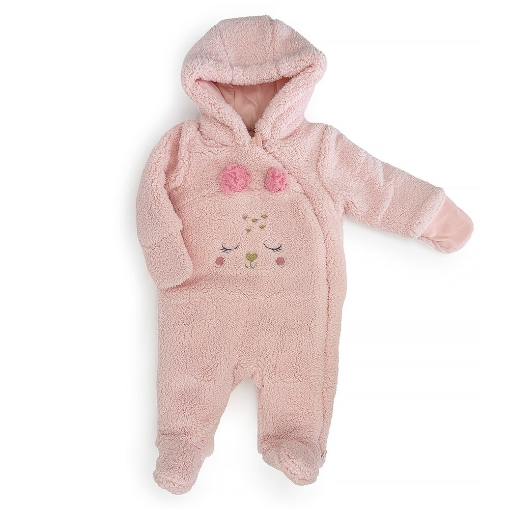 Zimní dívčí kojenecká kombinéza Pidilidi PD1169-03 Pink - 56/62 | 0-3m