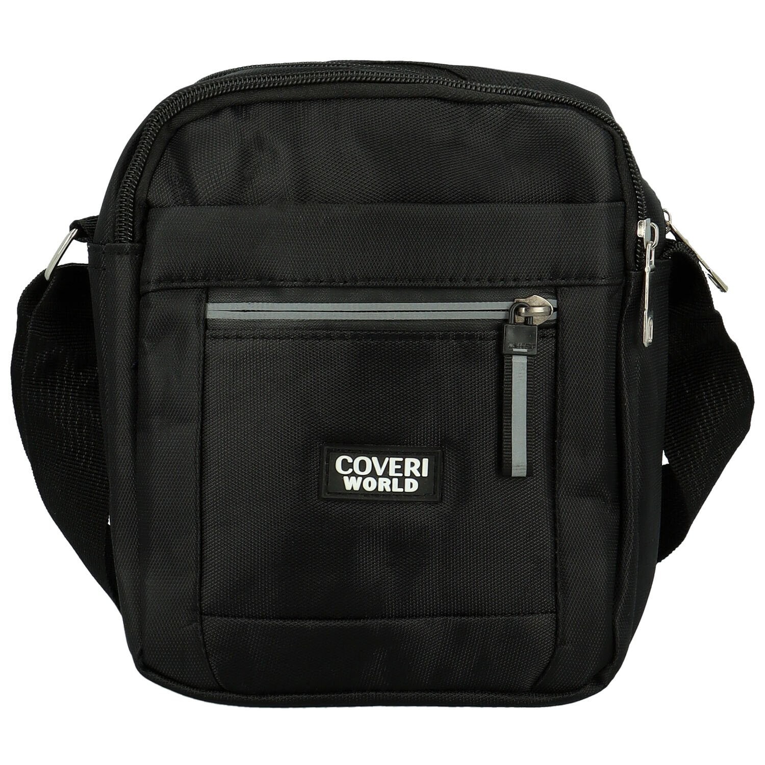 Trendy pánská textilní crossbody taška Coveri Hart, černá