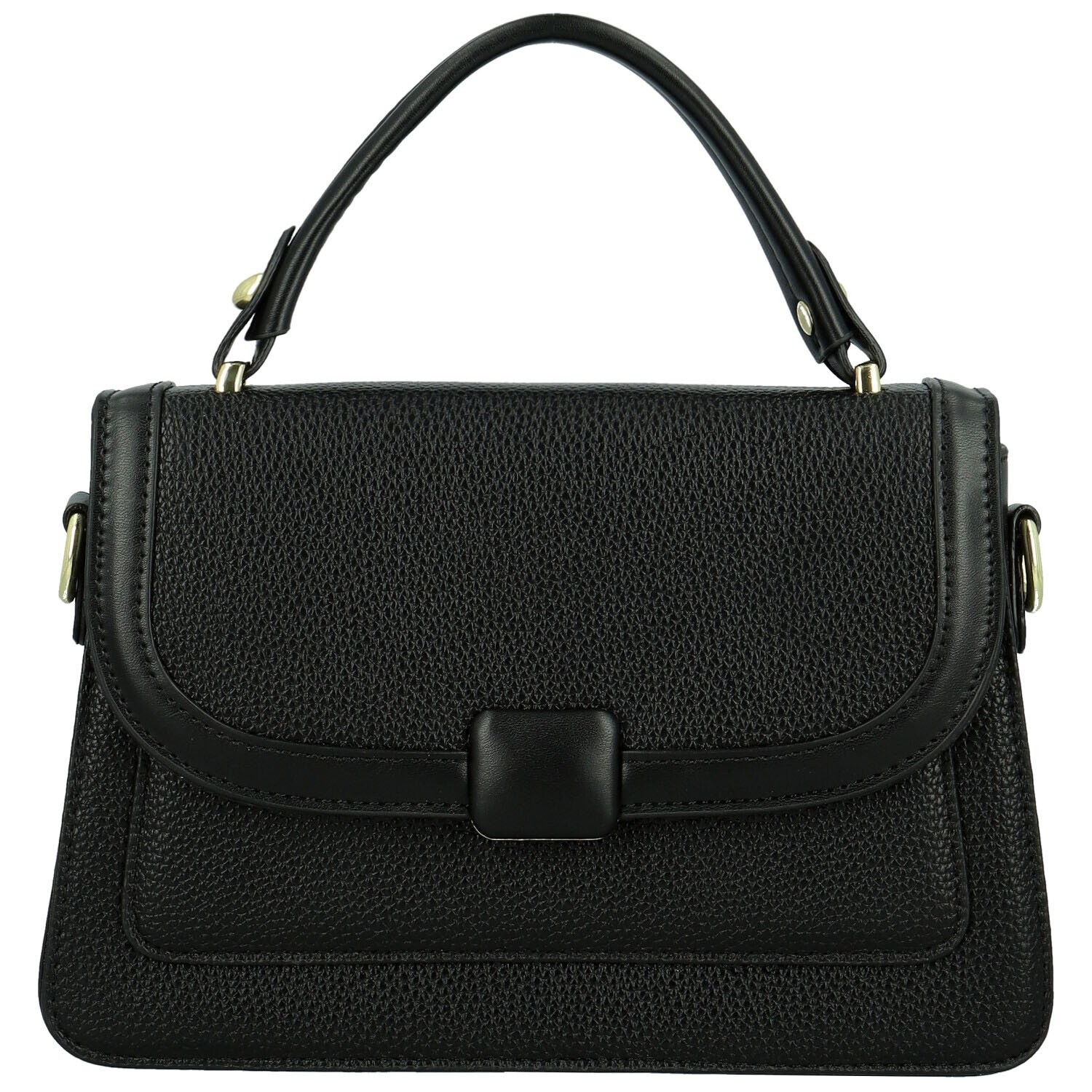 Módní dámská koženková kabelka do ruky Andresa, černá