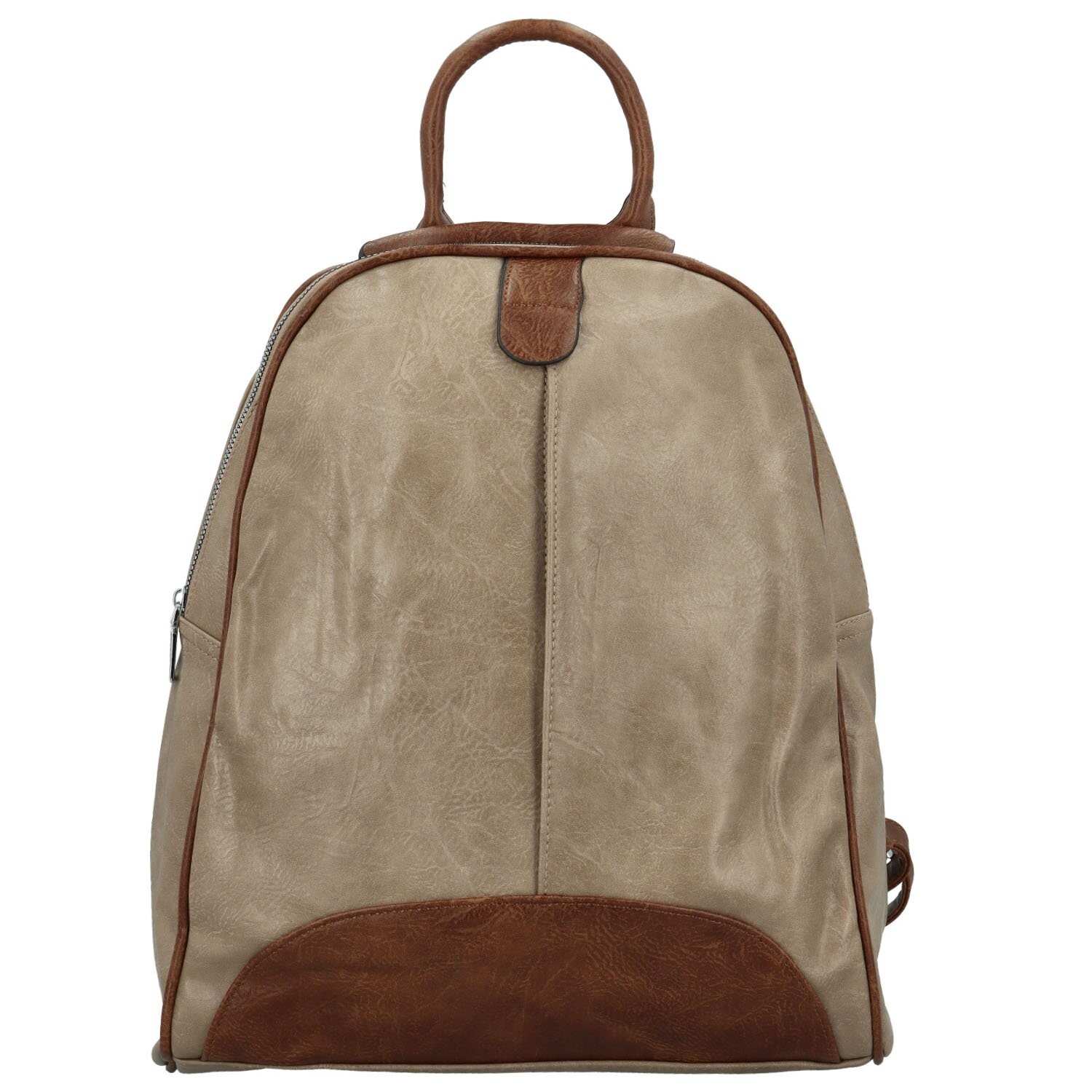 Trendy dámský koženkový kabelko-batůžek Eligio, béžový