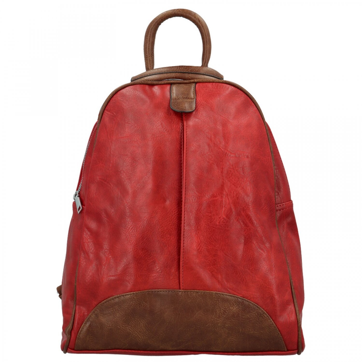 Trendy dámský koženkový kabelko-batůžek Eligio, červený