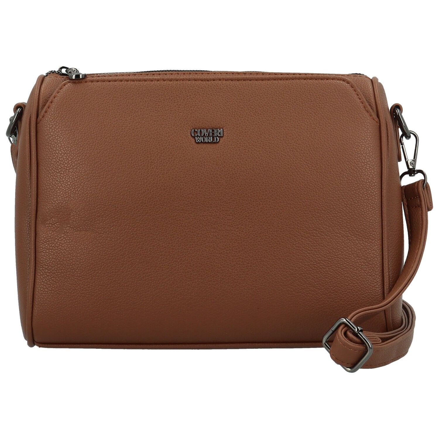 Módní dámská koženková crossbody kabelka Coveri Leanne, coffee