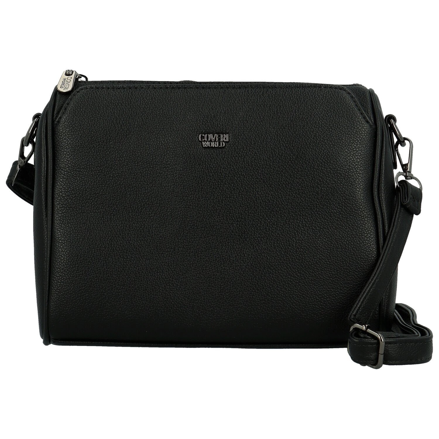 Módní dámská koženková crossbody kabelka Coveri Leanne, černá