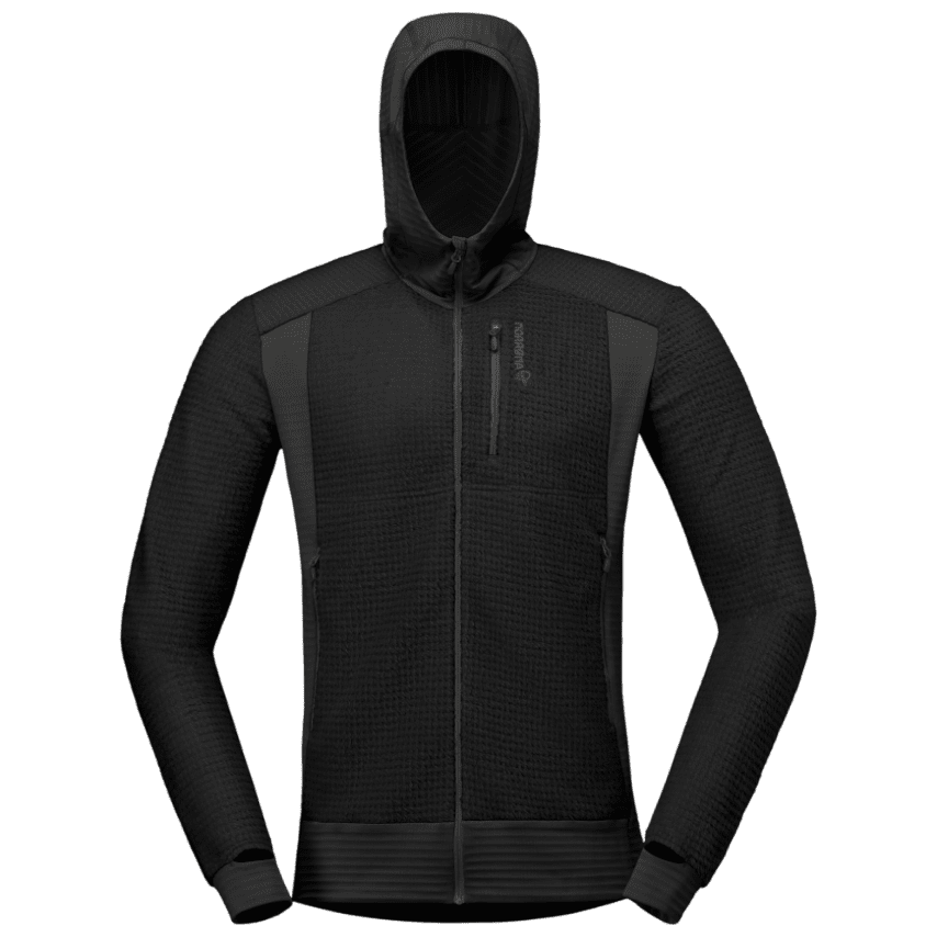 Pánská funkční mikina Norrona falketind Alpha120 Zip Hood Velikost: L / Barva: černá