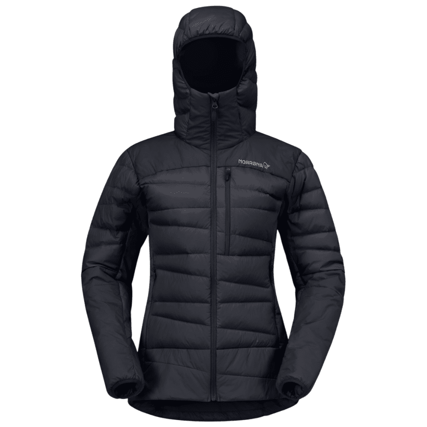 Dámská péřová bunda Norrona falketind down750 Zip Hood Velikost: M / Barva: černá