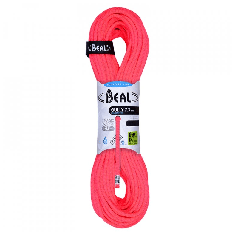 Lezecké lano Beal Gully 7,3 mm (60 m) Golden Dry Délka lana: 60 m / Barva: oranžová