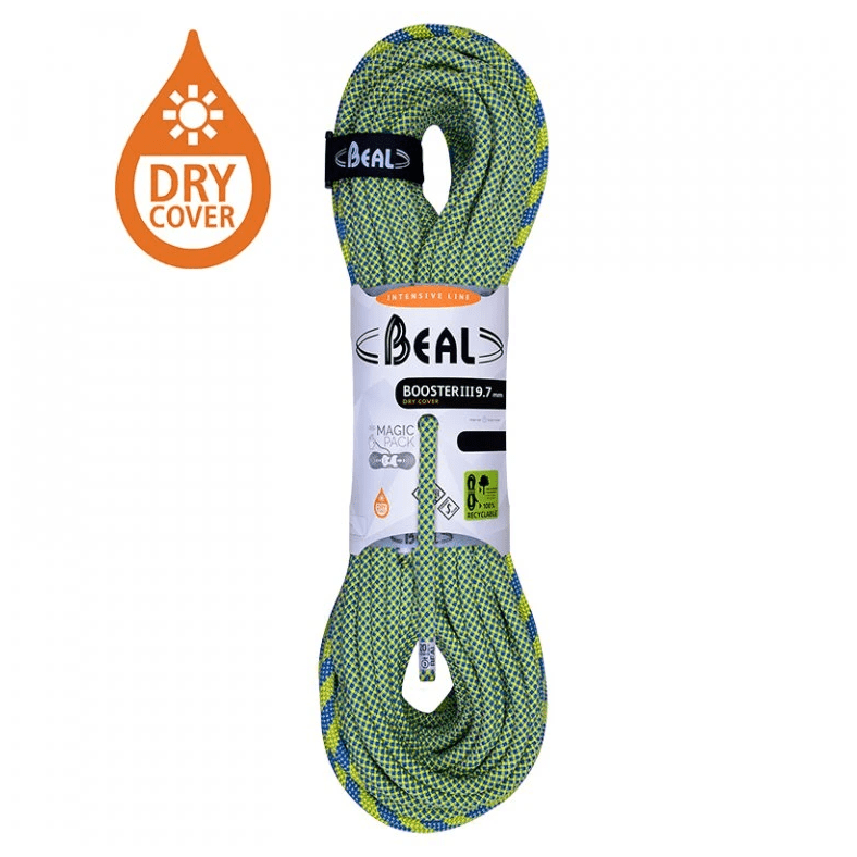 Lezecké lano Beal Booster Unicore Safe Control 9,7 mm (80 m) Délka lana: 80 m / Barva: žlutá/modrá