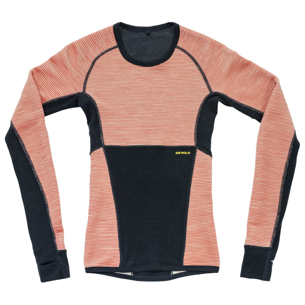 Dámské funkční triko Devold Tuvegga Merino Shirt Wmn Velikost: L / Barva: oranžová/černá