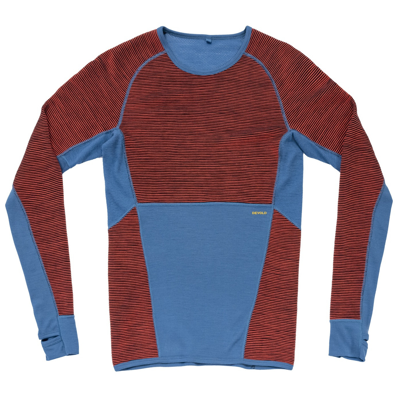 Pánské funkční triko Devold Tuvegga Merino Shirt Man Velikost: L / Barva: modrá/červená