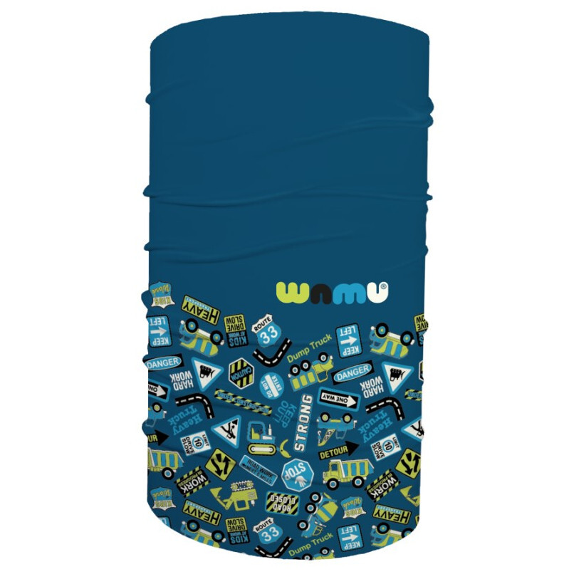 Multifunkční šátek WAMU Bagr Dětská velikost: S / Barva: modrá