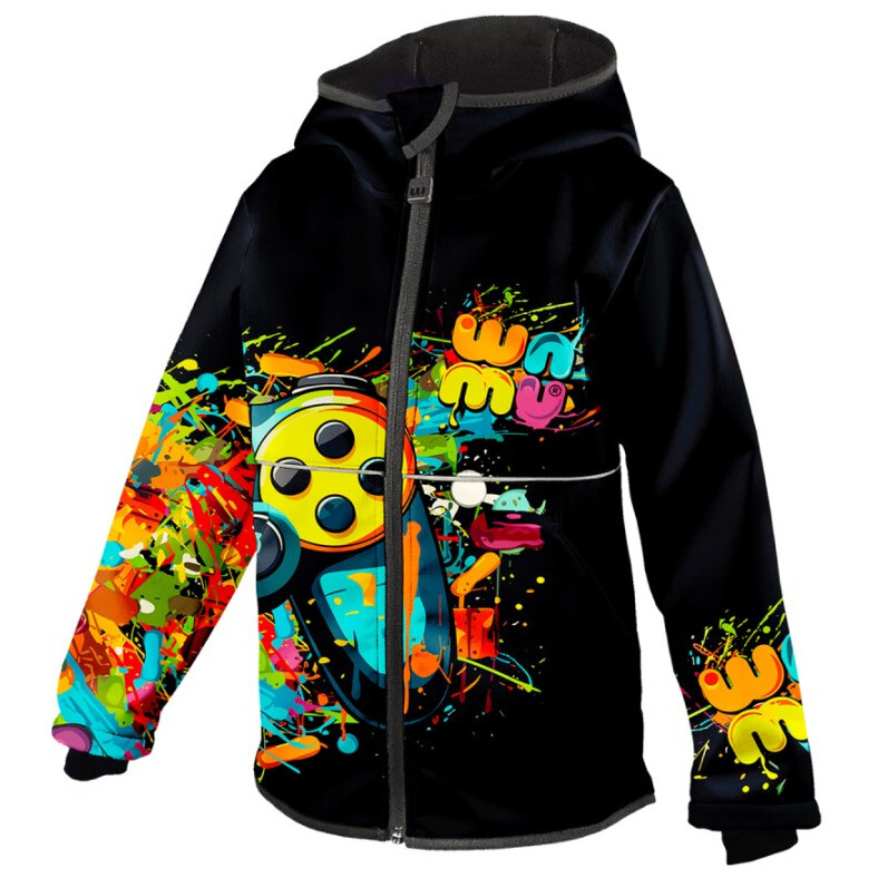 Dětská bunda WAMU Game On Dětská velikost: 110-116 / Barva: černá