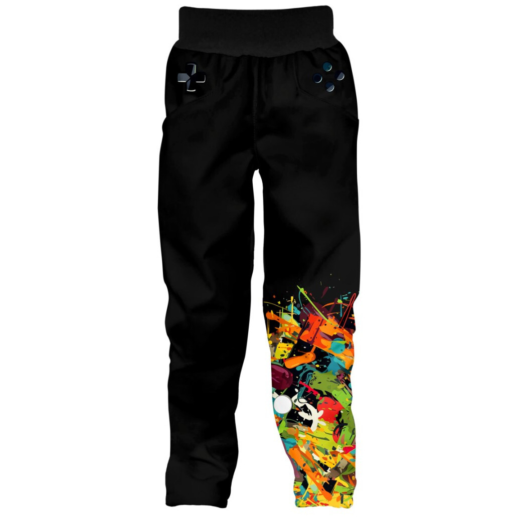 Dětské softshellové kalhoty WAMU Game On Dětská velikost: 116-122 / Barva: černá